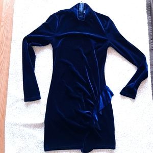 Sexy party velvet dress Honeybum ruffle mini sz S